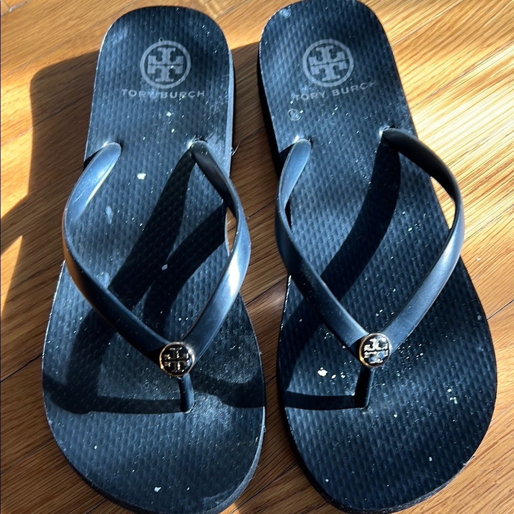 Tory Burch Black Flip Flops